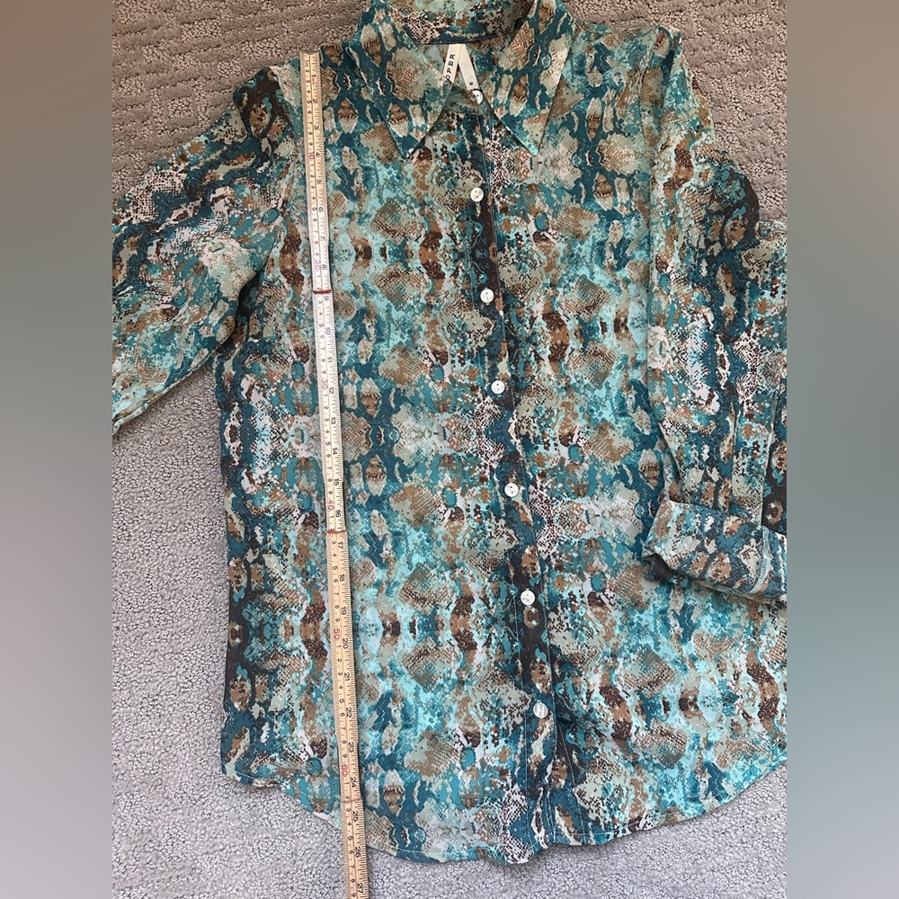 ROPER Turquoise Python Western Button Shirt – Rol… - image 9